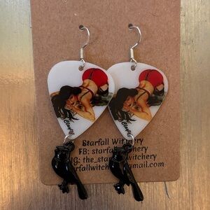 White and Black Earrings